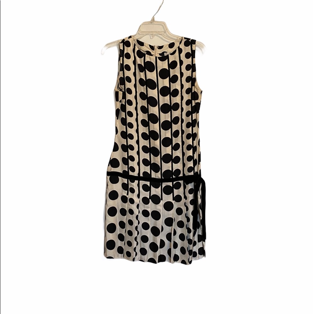 Tracy Reese 100% silk drop-waist polka dot dress
